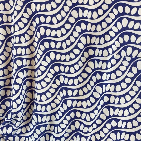 Donna Morgan Darleene Jersey Dress Purple Geometric Print Waves Size 6 Office - Picture 2 of 13